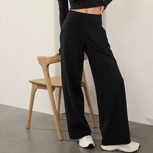 ATHLETA Venice High Rise Wide Leg Pant, BLACK, Size US M